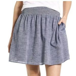 NWT Caslon Smocked Cotton Skirt